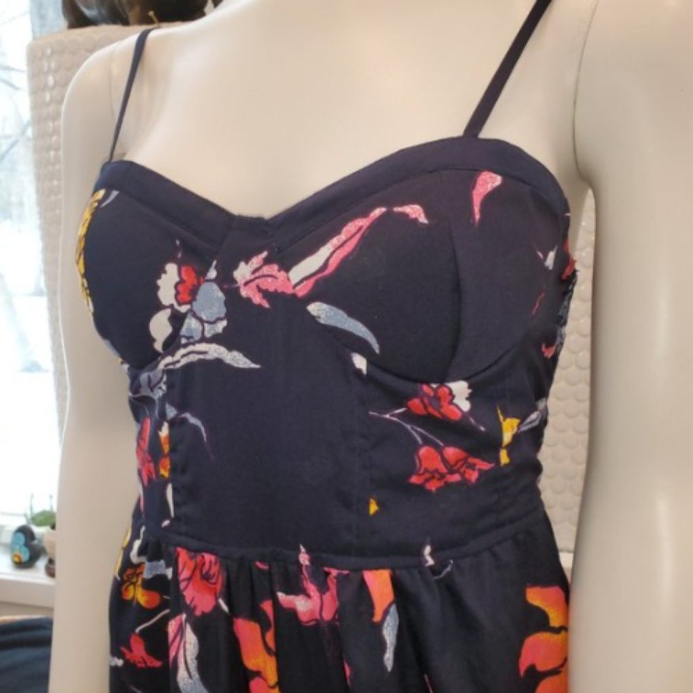 Navy Floral Jumpsuit